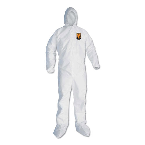 A20 Elastic Back, Cuff And Ankles Hooded Coveralls, 4x-large, White, 20/carton