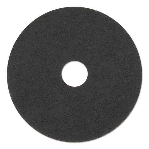 Stripping Floor Pads, 18" Diameter, Black, 5/carton