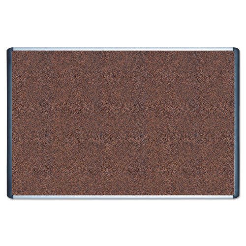 Tech Cork Board, 72 X 48, Tan Surface, Silver/black Aluminum Frame