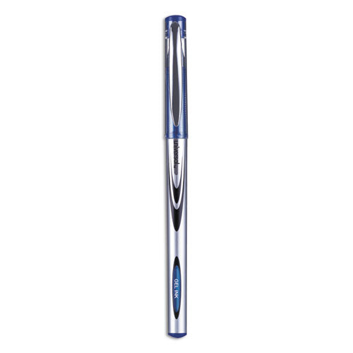 Gel Pen, Stick, Medium 0.7 Mm, Blue Ink, Silver/blue Barrel, Dozen