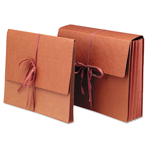 Redrope Expanding Wallets, 5.25" Expansion, 1 Section, Cloth Tie Closure, Letter Size, Redrope