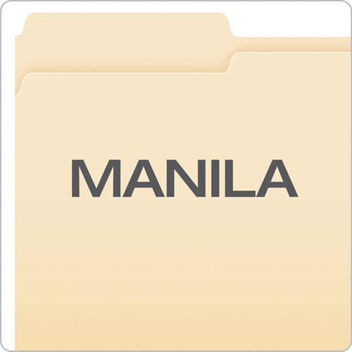 Manila File Folders, 1/3-cut Tabs: Assorted, Legal Size, 0.75" Expansion, Manila, 100/box