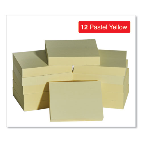 Self-stick Note Pads, 1.5" X 2", Yellow, 100 Sheets/pad, 12 Pads/pack