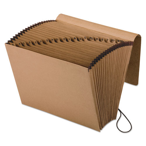 Kraft Indexed Expanding File, 31 Sections, Elastic Cord Closure, 1/15-cut Tabs, Legal Size, Brown