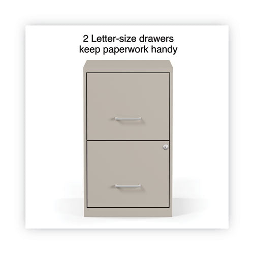 Soho Vertical File Cabinet, 2 Drawers: File/file, Letter, Putty, 14" X 18" X 24.1"