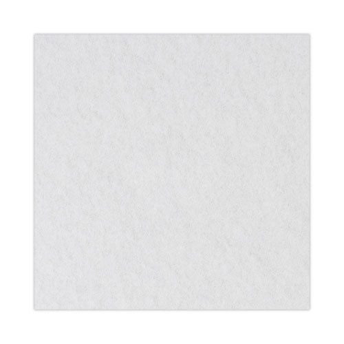Polishing Floor Pads, 13" Diameter, White, 5/carton