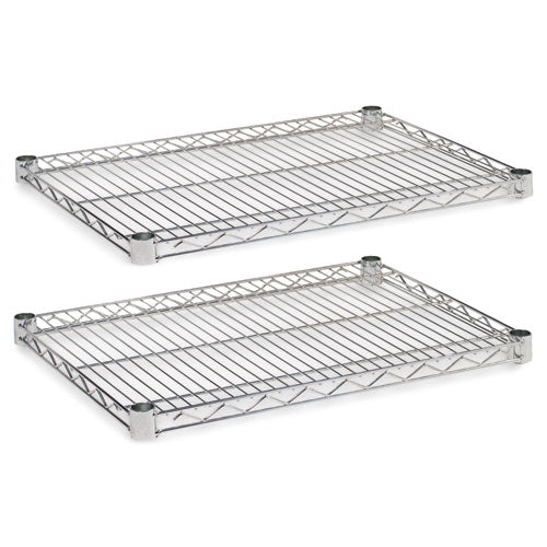 Industrial Wire Shelving Extra Wire Shelves, 48w X 24d, Black, 2 Shelves/carton