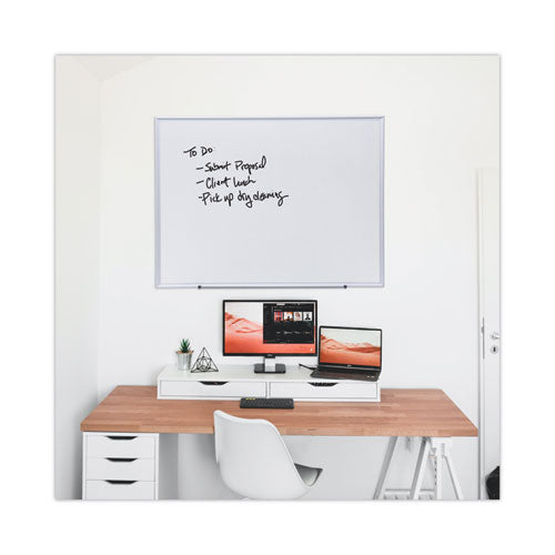 Deluxe Melamine Dry Erase Board, 48 X 36, Melamine White Surface, Silver Aluminum Frame