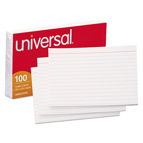 Ruled Index Cards, 3 X 5, White, 500/pack