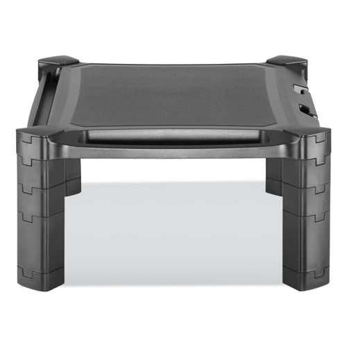 Large Monitor Stand With Cable Management, 12.99" X 17.1" X 6.6", Black, Supports 22 Lbs