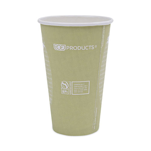 World Art Renewable And Compostable Hot Cups, 16 Oz, Moss, 50/pack