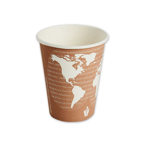 World Art Renewable And Compostable Hot Cups, 16 Oz, Moss, 50/pack