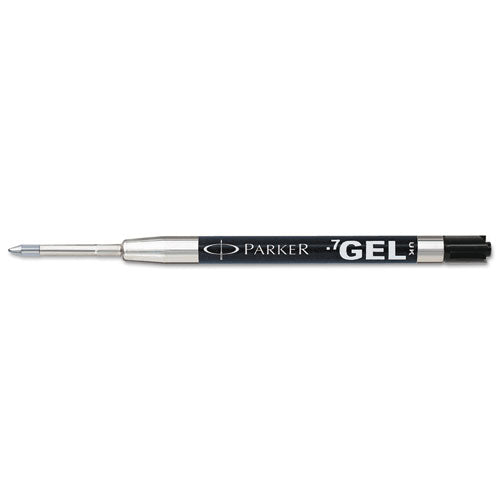 Refill For Parker Retractable Gel Ink Roller Ball Pens, Medium Conical Tip, Black Ink, 2/pack