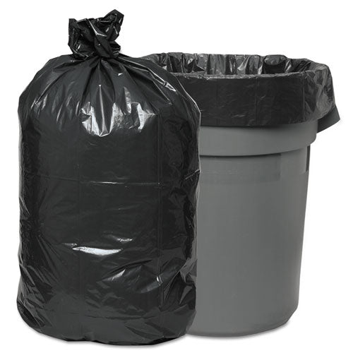 Low-density Waste Can Liners, 56 Gal, 1.1 Mil, 43" X 47", Gray, 20 Bags/roll, 5 Rolls/carton