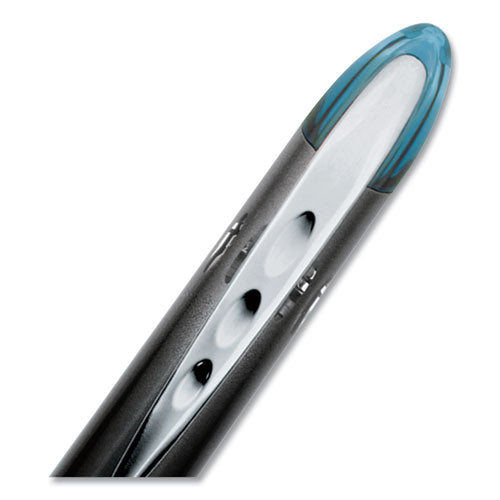 Vision Elite Roller Ball Pen, Stick, Micro 0.5 Mm, Assorted Ink Colors, Black Barrel