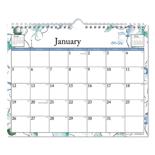 Lindley Wall Calendar, Lindley Floral Artwork, 11 X 8.75, White/multicolor Sheets, 12-month (jan To Dec): 2023
