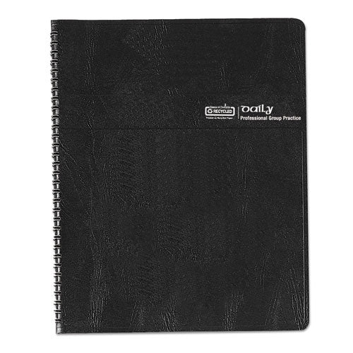 Eight-person Group Practice Daily Appointment Book, 11 X 8.5, Black Cover, 12-month (jan To Dec): 2023
