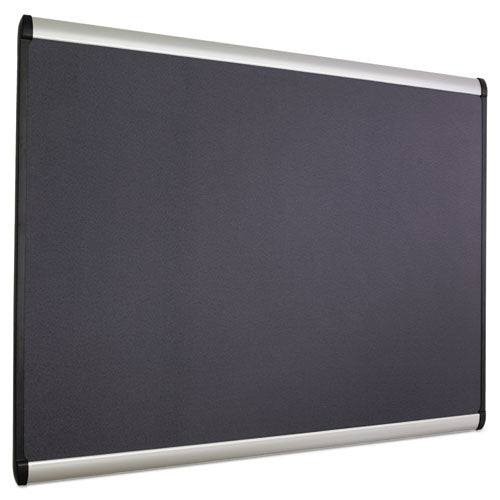 Prestige Plus Magnetic Fabric Bulletin Boards, 72 X 48, Gray Surface, Silver Aluminum Frame