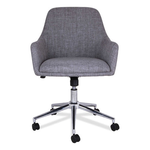 Mid-century Task Chair, Supports Up To 275 Lb, 18.9" To 22.24" Seat Height, Gray Seat, Gray Back