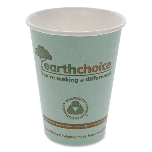 Earthchoice Compostable Paper Cup, 16 Oz, Green, 1,000/carton