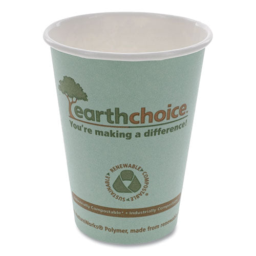 Earthchoice Compostable Paper Cup, 16 Oz, Green, 1,000/carton