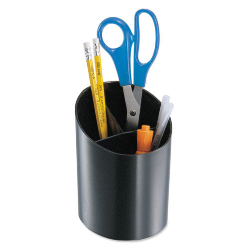 Recycled Big Pencil Cup, Plastic, 4.38" Diameter X 5.63"h, Black