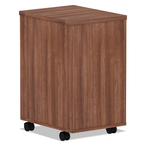 Alera Valencia Series Mobile Pedestal File, Left/right, 3-drawer: Box/box/file, Legal/letter, Walnut, 15.88 X 20.5 X 28.38