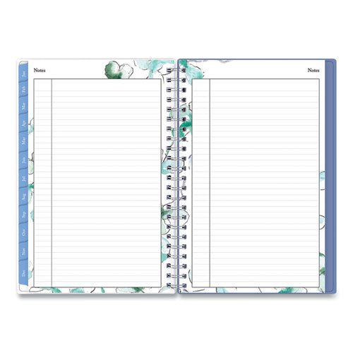 Lindley Weekly/monthly Planner, Lindley Floral Artwork, 8 X 5, White/blue/green Cover, 12-month (jan To Dec): 2023