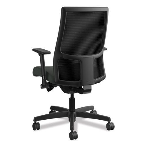 Ignition Series Mesh Mid-back Work Chair, Supports Up To 300 Lb, 17.5" To 22" Seat Height, Iron Ore Seat, Black Back/base