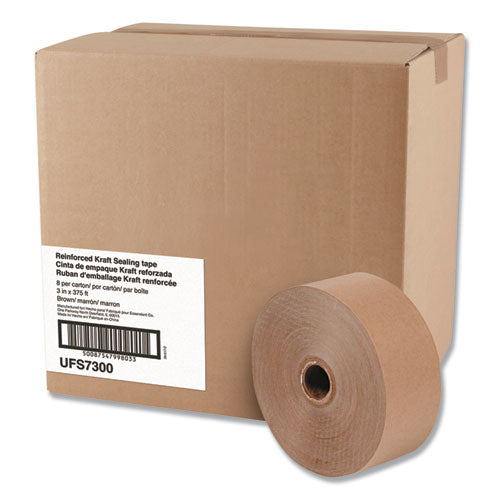 Gummed Kraft Sealing Tape, 3" Core, 2" X 600 Ft, Brown, 12/carton