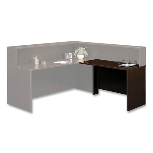 Series C Collection Left Corner Desk Module, 71.13" X 35.5" X 29.88", Hansen Cherry/graphite Gray