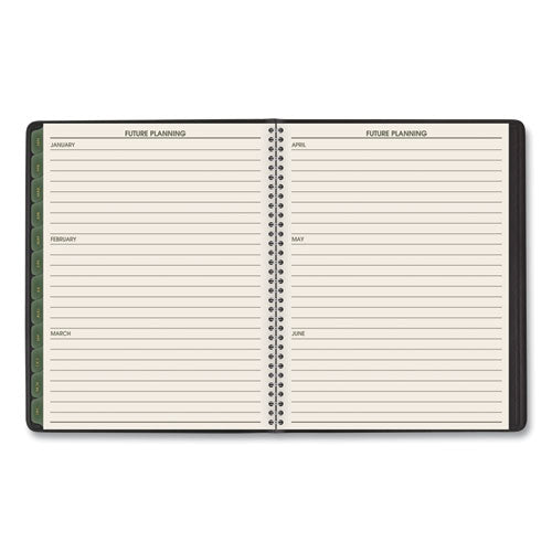 Recycled Weekly Vertical-column Format Appointment Book, 8.75 X 7, Black Cover, 12-month (jan To Dec): 2023