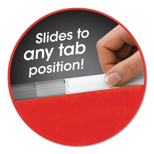 Tuff Hanging Folders With Easy Slide Tab, Letter Size, 1/3-cut Tabs, Red, 18/box