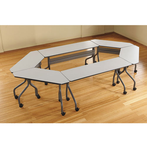 Officeworks Mobile Training Table, Rectangular, 60w X 18d X 29h, Gray/charcoal