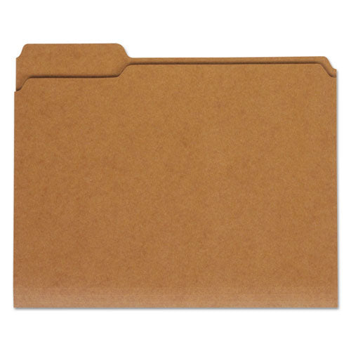 Reinforced Kraft Top Tab File Folders, Straight Tabs, Legal Size, 0.75" Expansion, Brown, 100/box