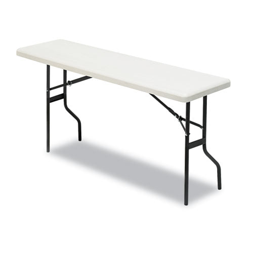 Indestructable Classic Folding Table, Rectangular Top, 1,200 Lb Capacity, 72w X 24d X 29h, Charcoal