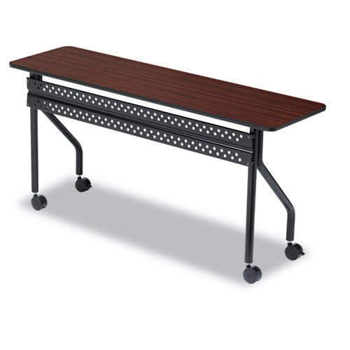 Officeworks Mobile Training Table, Rectangular, 72w X 18d X 29h, Gray/charcoal