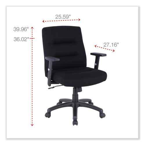 Alera Kesson Series Petite Office Chair, Supports Up To 300 Lb, 17.71" To 21.65" Seat Height, Black