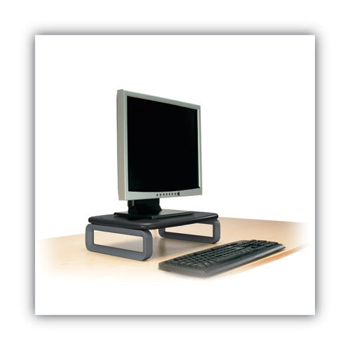 Monitor Stand With Smartfit, For 24" Monitors, 15.5" X 12" X 3" To 6", Black/gray, Supports 80 Lbs