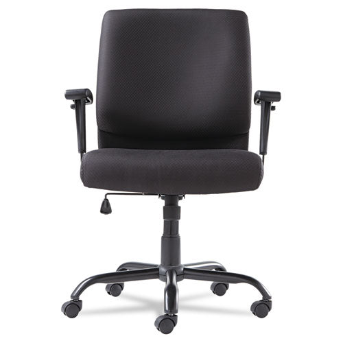 Big/tall Swivel/tilt Mid-back Chair, Supports Up To 450 Lb, 19.29" To 23.22" Seat Height, Black