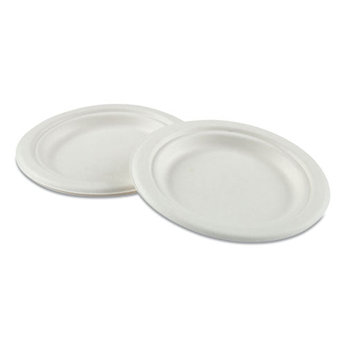 Bagasse Dinnerware, 5-compartment Tray, 10 X 8, White, 500/carton