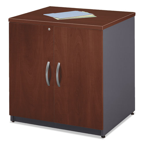 Series C Collection 30w Storage Cabinet, Graphite Gray/hansen Cherry