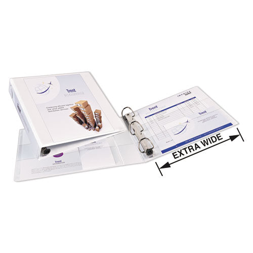 Heavy-duty View Binder With Durahinge, One Touch Ezd Rings/extra-wide Cover, 3 Ring, 1.5" Capacity, 11 X 8.5, White, (1319)
