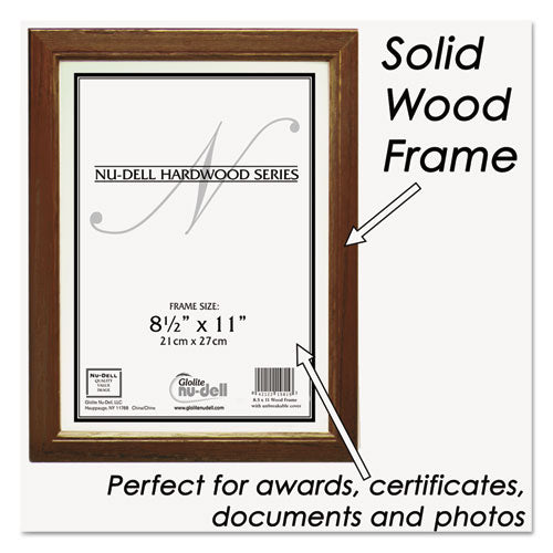 Solid Oak Hardwood Frame, 8.5 X 11, Walnut Finish