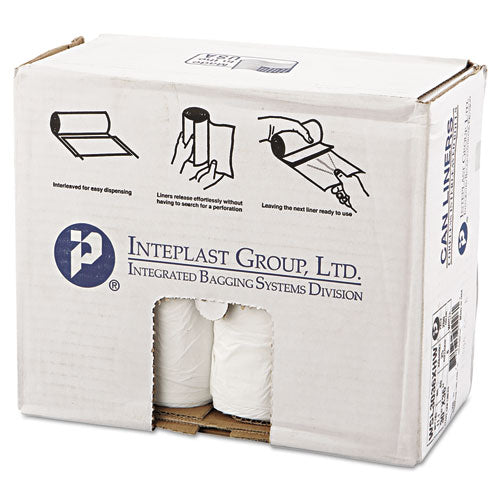 Low-density Commercial Can Liners, 30 Gal, 0.8 Mil, 30" X 36", White, 25 Bags/roll, 8 Rolls/carton