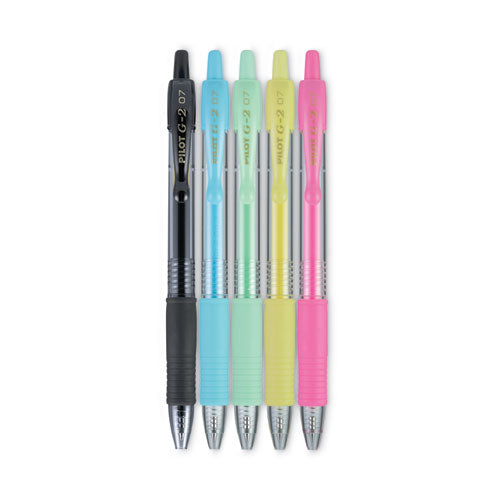 G2 Pastel Gel Pen, Retractable, Fine 0.7 Mm, Assorted Pastel Ink And Barrel Colors, 5/pack
