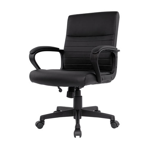 Alera Breich Series Manager Chair, Supports Up To 275 Lbs, 16.73" To 20.39" Seat Height, Black Seat/back, Black Base
