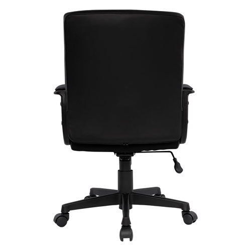 Alera Breich Series Manager Chair, Supports Up To 275 Lbs, 16.73" To 20.39" Seat Height, Black Seat/back, Black Base