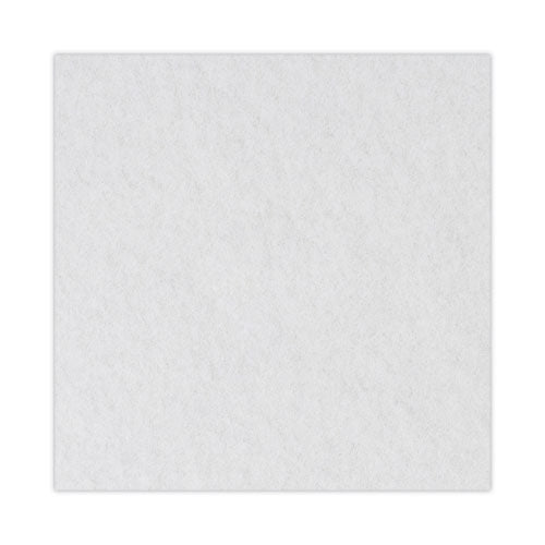 Polishing Floor Pads, 12" Diameter, White, 5/carton