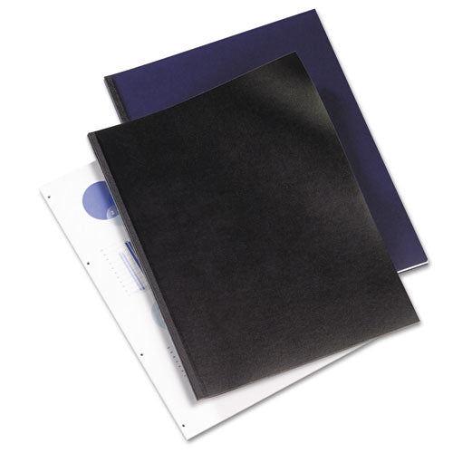 Velobind Presentation Covers, Black, 11 X 8.5, Punched & Scored, 50/pack